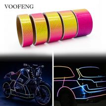 VOOFENG adesivo riflettente per auto nastro riflettente in PVC prismatico arcobaleno riflettore autoadesivo Multi-dimensioni per la sicurezza stradale