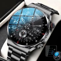 Luxus QW33 Smart Uhren Männer NFC Drahtlose Anruf Fitness Wasserdichte Sport Handgelenk Intelligente Smartwatches für Frauen Android 2025