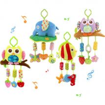 Babys pielzeug für 3 6 9 12 Monate hängende Eule rasselt Kinderwagen mobile Elefanten fisch Plüsch weiche Rasseln für Jungen Mädchen Weihnachts geschenk