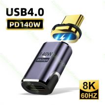 PD140W USB4.0 40gbps Thunderbolt3 Adapter magnetyczny USB C na typ C szybki ładunek magnes konwerter