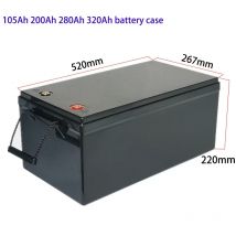 Lifepo4-Batterie-Solarzellen-Gehäuse, 12 V, 24 V, 48 V, 90 Ah, 105 Ah, 180 Ah, 200 Ah, 280 Ah, 320 Ah, Batterie-Aufbewahrungsboxen, Wohnmobil-Batterie-Kunststoffgehäuse