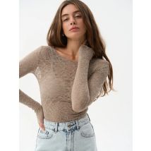 Sehen Durch Spitze T Shirts Für Frauen Streetwear Langarm Ropa De Mujer Einfarbig Crop Top Slim Fit Camisetas Y2k Zubehör