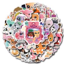 110PCS Littlest Pet Shop Stickers Game Stciekr For Luggage Laptop Phone Guitar Wardrobe Water Bottle Skateboard Kids Toys