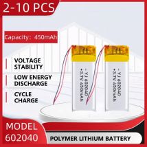 3,7 V 450 mAh Polymer-Lithium-LiPo-Akku 602040 Für Bluetooth-Headset, Schönheitsinstrument, Selfie-Stick, Spray usw