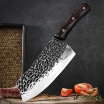Küchenmesser, geschmiedet, Metzger, Kochmesser, Edelstahl, Hackmesser, Gemüse, Schneiden von Fleisch, Hackmesser, Kohlenstoffmesser, Holzgriff