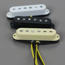 FLEOR 1 Stück Alnico 5 Gitarren-Single-Coil-Tonabnehmer 52 mm versetzte Stangenstücke E-Gitarren-Tonabnehmer