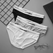 3Pack Sommer Einzigen Schicht Herren Unterwäsche Low Rise Briefs für Männer Elastische Comfort Fit Underpanties Ropa Interior Hombre