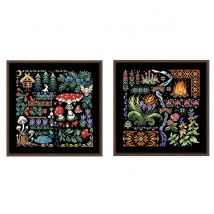 Mysterious forest cross stitch kit 18ct 14ct 11ct black canvas fabric cloth cotton thread embroidery DIY handmade