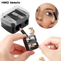 Matita per eyeliner per sopracciglia Taglio varietà Penna per affilare Design a doppio foro Temperamatite per trucco 2 in 1 per forniture cosmetiche