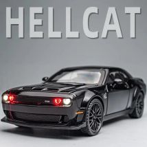 Dodge Challenger Hellcat Toy Car dla 1:32 Die Cast Metel Cars Zabawkowy model Hellcat z dźwiękiem i światłem Hellc