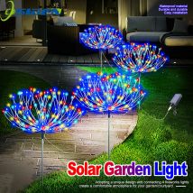 4 Stück LED Solar Feuerwerk Lichter 1 mit 4 wasserdichten 240led/320led Garten dekoration Lampe 8 Modi String Lichterkette