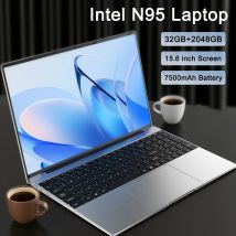 2025 nuevo ordenador portátil ligero de 15,6 "N95 32GB + 2048GB pantalla FHD IPS 7500mAh batería teclado retroiluminado desbloqueo de huellas dactilares