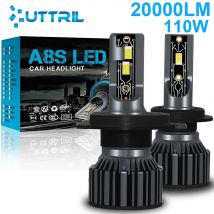 H7 H4 Led H1 H11 H8 H9 HB4 HB3 9005 9006 Lam Headlight Bulb Car Auto Fog Light Motorcycle LED Lamp 20000LM 12V 6000K White