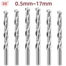 BB Carbide Drill 0.5-17mm Micro Mini Bits CNC Metal Hole Machining Tool for Aluminum Steel D1=D2 Diameter
