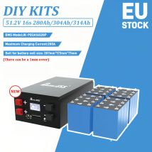 BetterESS 48V 280AH 314AH Obudowa na baterie LifePO4 51.2V Zestawy DIY JK BMS pb2a16s20p 4.3 calowy wyświetlacz LCD 15kWh Obudowa na baterie do domowego systemu solarnego