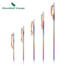 Grenzenlose Reise 6 stücke schwere Titan legierung Camping Zelt Pfähle Pflock für Outdoor-Reise Wandern Gartenarbeit ti4013p