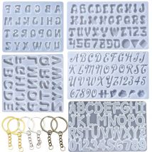 Alphabet Epoxidharz Silikonform Buchstaben Zahlenform DIY Schlüsselanhänger Ohrring Anhänger Epoxidharz Schmuck Handwerk Gussform