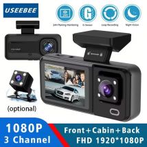 3 Kamera 1080P Auto Dvr Kabine Mini Dash Cam Innen Fahrzeug Drei Weg DVR 3 Kanal Recorder Video Registrator Dashcam Camcorder