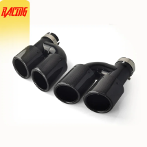 Wysokiej jakości końcówki z obu stron wydechowy z włókna krabowego typu H pasuje do Audi A4L A5 A6L modyfikuje dyszę cztery tylna rura wydechowa