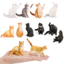 Realistische Kunststoff Katze Kitty verschiedene Posen Figur Mini Katzen Haustier Modell Figuren Kuchen Topper Kätzchen Spielzeug Weihnachten Geburtstagsgeschenk