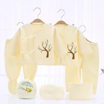 7 stücke Neugeborenen Baby Mädchen Weiche Langarm Top Hosen und Handschuhe Nachtwäsche Set Nette Mode Kleidung Sets Alle Saison cartoon