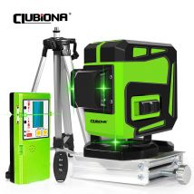 CLUBIONA 12/16 linee Green Beam Cross Laser Level 360 strumenti rotanti autolivellanti per la decorazione della costruzione con telecomando