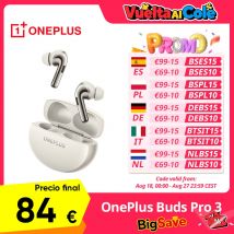 Versión Global OnePlus Buds Pro 3 Auriculares Hasta 50dB Cancelación de Ruido Audio Espacial con Head Tracking Auriculares de Alta Resolución de Audio
