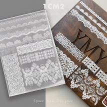 1pc Sweater Knitting Lace 3D Acrylic Mold Nail Art Decoration Nails DIY Design Silicone  Nail Art Template Nail  Mold