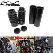 Motorcycle Front Fork Cover Upper Lower Tube Caps Shock Absorber Kits For Harley Dyna FXD Street Fat Bob Low Rider 2006-2017