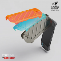 Savage Raven by Skull & Co. Custodia protettiva portatile con cover frontale HardShell per Nintendo Switch 2 StandGrip