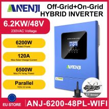 ANENJI 6.2KW Inverter 48V Ibrido Solare Inverter Parallelo On Off Grid Onda Sinusoidale Pura MPPT120A Caricatore Solare Per Pannello Solare PV
