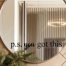 Inspirierende Zitate „S.S. „You Got This“-Spiegelaufkleber, abnehmbar, für Schlafzimmer, Badezimmer, Tür, Fenster, Dekoration, Wandaufkleber
