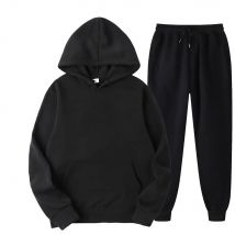 Mode männer Trainingsanzug Sets Hoodie und Hosen Frauen Einfarbig Mit Kapuze Pullover + Hosen Anzug Lässige Sportswear Sets Männlich
