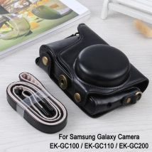 Borsa per fotocamera a corpo intero per fotocamera Samsung Galaxy EK-GC100 / EK-GC110 / EK-GC200 custodia protettiva in pelle PU con cinturino