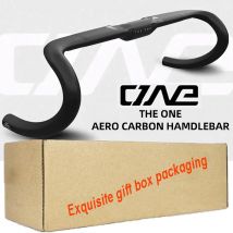 THE ONE AERO Carbon Bike Handlebar for Road Gravel Bicycle, 360-420mm Black Matt Support Fully Internal Routing Bike Acessories