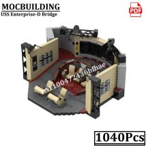 USS Enterprise-D Bridge Blocks Diorama Scene Model MOCBUILDING Spaceship Construction Treks Toys Gift