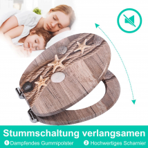 SAINOS WC Sitz mit absenkautomatik toilettendeckel holz toilettendeckel mit absenkautomatik holz