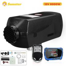 Sunster 8KW 12V Riscaldatore ad aria diesel Riscaldatore di parcheggio per auto universale Autonomia con monitor LCD remoto Trasmissione vocale per Mot