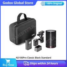 Nuovo stock Godox AD100Pro Flash esterno 100Ws TTL 2.4G HSS Flash tascabile Luce stroboscopica con batteria al litio 360 Full Power Flashe