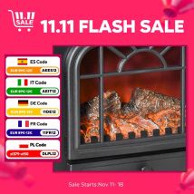 Camino elettrico HOMCOM con luminosità regolabile effetto fiamma e