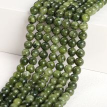 4 6 8 10mm Kamień naturalny Ciemny kolor Południowy Jadeit Koraliki Okrągłe Luźne Spacer Jasper Do Biżuterii Diy Naszyjnik Bransoletka