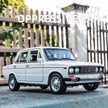1/24 Bilancia LADA Giocattolo Modello di Auto In Lega Pressofusa 6 Porte Aperte Tirare Indietro Suono Luce Bilancia Modello di Auto Giocattoli per I Ragazzi Regali Da Collezione