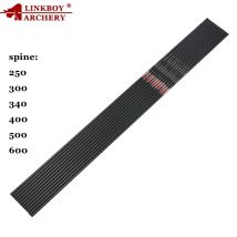 12 stücke Linkboy Bogenschießen 3k Weben Carbon Pfeile Welle 32 zoll Wirbelsäule 250 300 340 400 500 600 700 800 ID6,2mm für Compound Bogen Jagd