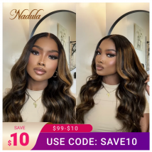 Nadula 7x5 Bye Bye Nodi ™   Parrucca senza colla in pizzo Balayage Evidenzia la parrucca dell'onda del corpo Parrucca con chiusura in pizzo senza carico Pronta per andare Parrucche per capelli umani