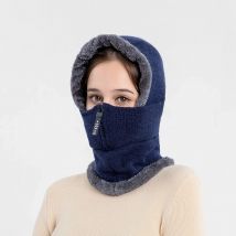 Winter warme Fleece Beanie Mütze Männer stricken Schädel Schal Halswärmer dicken Plüsch Frauen Gehörschutz Kappe wind kälte beweis Hals Kappe
