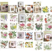 Gezählt Kreuz stich Kit, 100% Ägypten Baumwolle, Blumen, Obst und Gemüse Stile