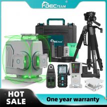 Decteam 4D 16 linee livella Laser autolivellante Green Cross Line strumento Laser telecomandato con custodia rigida per pavimento in piastrelle