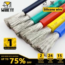 1/5/10/20m Cavo in Silicone Filo Stagnato Flessibile Automobile Elettrica Auto Rosso Blu 8AWG 10AWG 12AWG 14AWG 16AWG 18AWG 20AWG