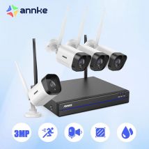 Annke ws300 wifi video überwachungs system 5mp nvr 3mp ip kameras audio aufzeichnung sicherheits