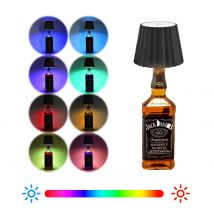 Drahtlose RGB-Tischlampe für Weinflaschen, LED-Flaschenlicht für den Außenbereich, Touch-Steuerung, ideal für Restaurant, Bars, Festival, Party